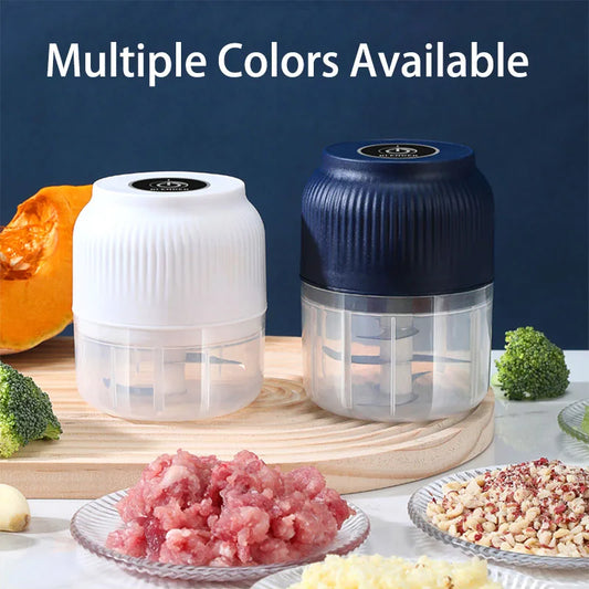250ml Mini Electric Garlic Chopper - USB Rechargeable Wireless Food Processor