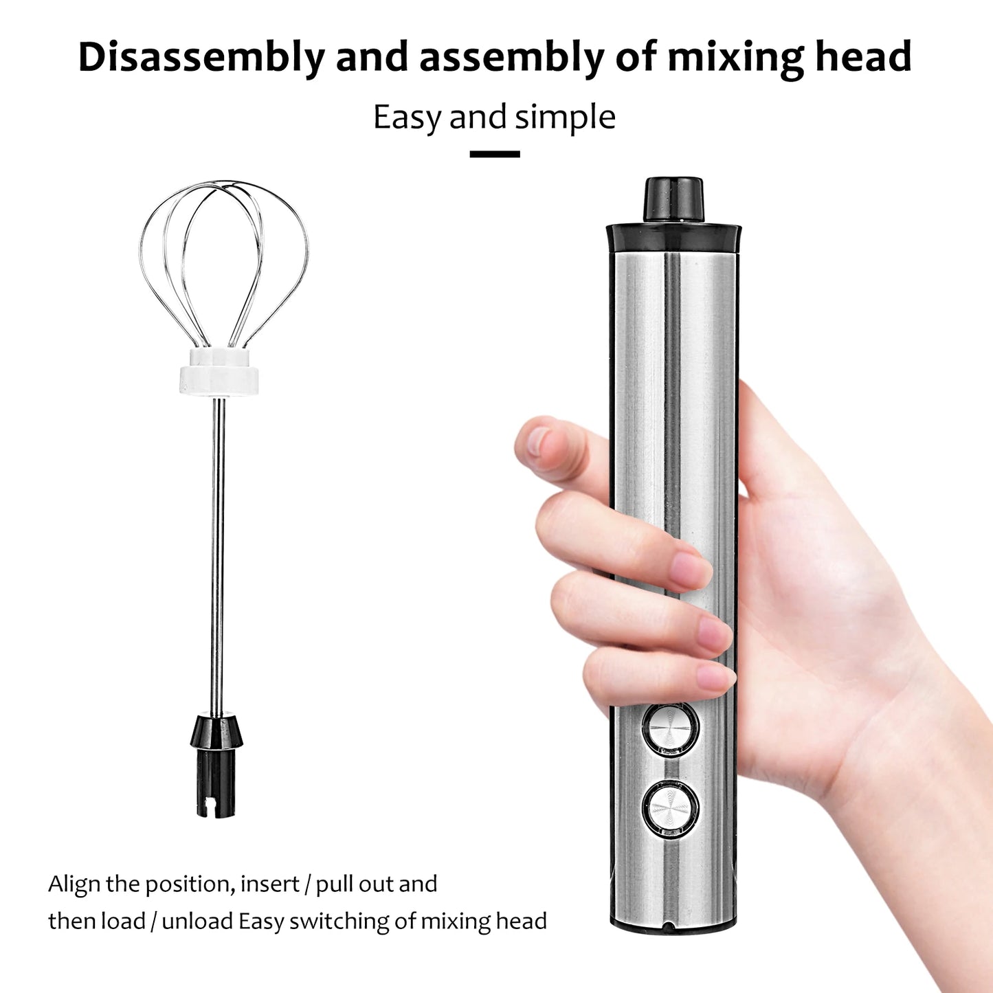 Mini Handheld Electric Milk Frother - Coffee Mixer & Blender for Cappuccino & Latte