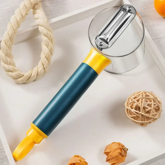 Multifunctional Vegetable Peeler with Storage Container - 3-in-1 Grater & Cutter