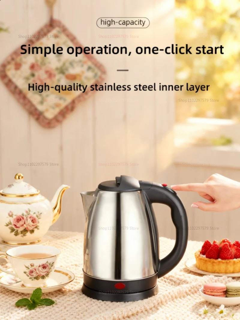 1.8L Stainless Steel Electric Kettle - 1500W Fast Boiling Water Kettle