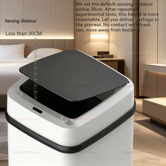 13L Smart Touchless Trash Bin - Automatic Motion Sensor Waste Basket