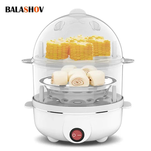 Electric Egg Cooker - Automatic Double Layer Steamer for Perfect Eggs Every Time