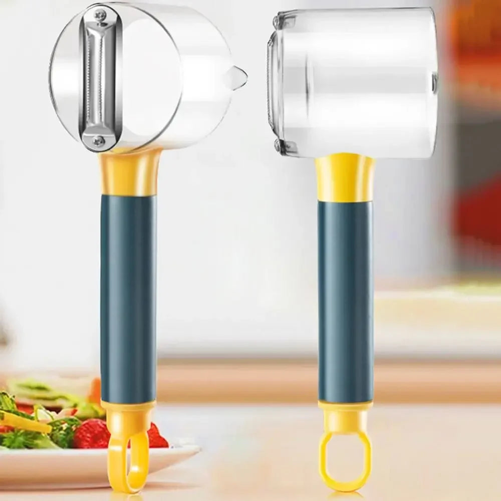 Multifunctional Vegetable Peeler with Storage Container - 3-in-1 Grater & Cutter