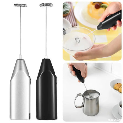 Wireless Electric Milk Frother - Rechargeable Coffee Whisk & Egg Beater for Cappuccino