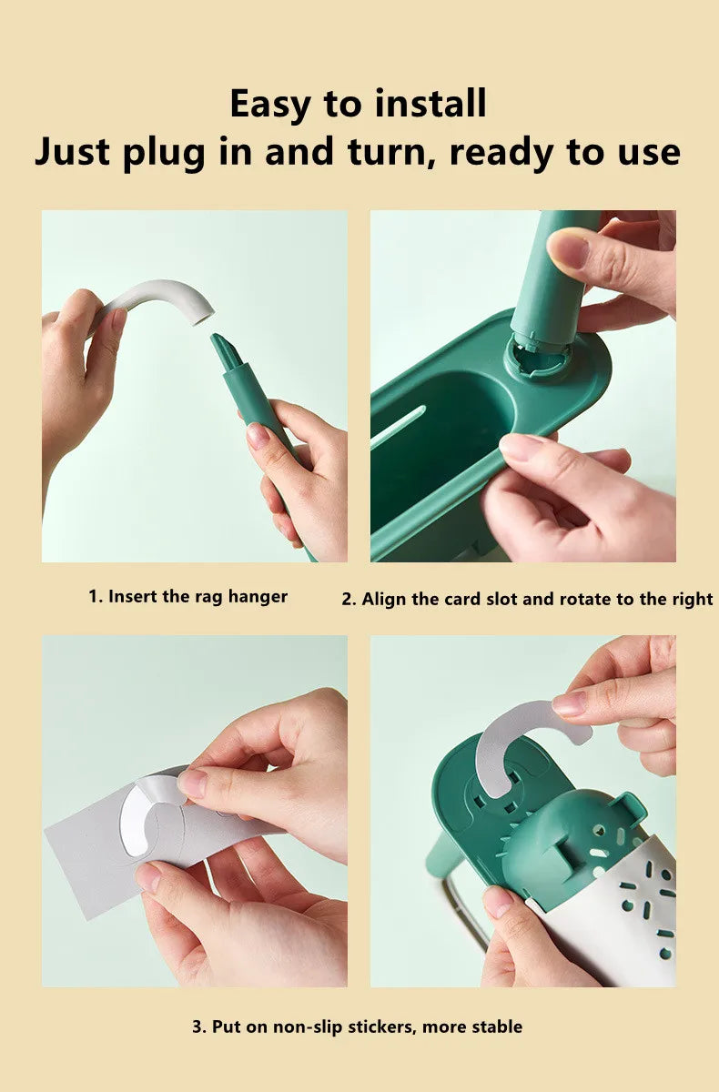 Telescopic Sink Shelf Organizer - Expandable Soap & Sponge Holder Drain Rack