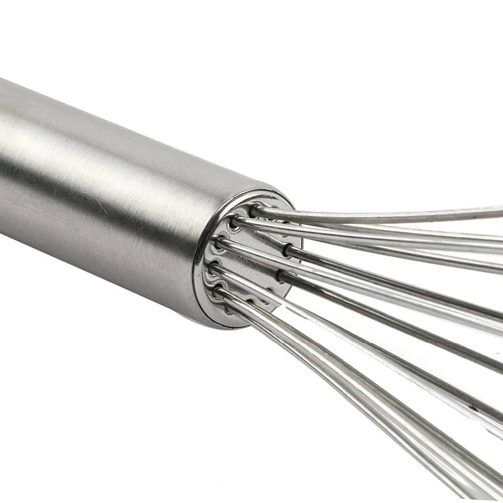Stainless Steel Wire Whisk - 8"/10"/12" Balloon Egg Beater for Baking & Cooking