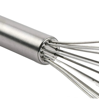 Stainless Steel Wire Whisk - 8"/10"/12" Balloon Egg Beater for Baking & Cooking