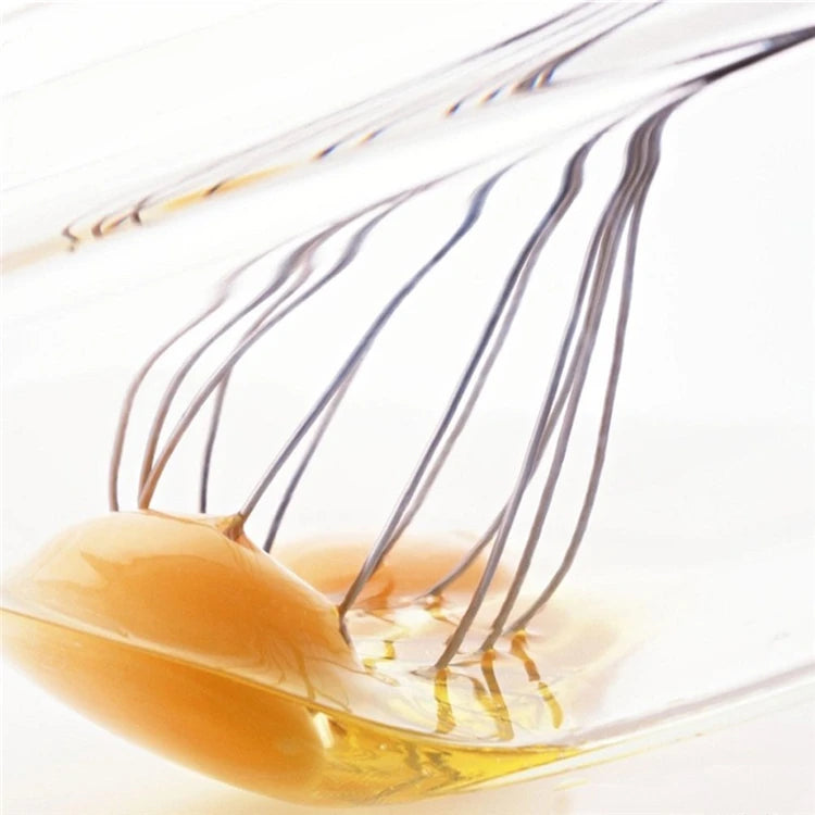 Stainless Steel Wire Whisk - 8"/10"/12" Balloon Egg Beater for Baking & Cooking