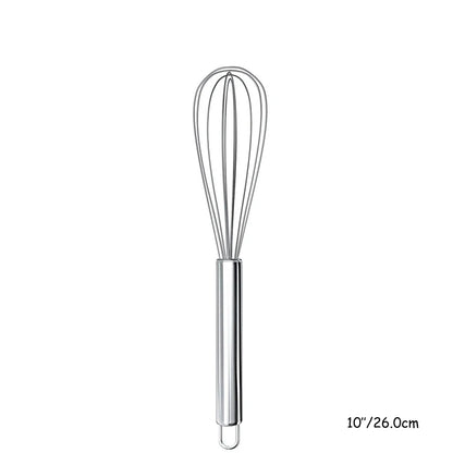 Stainless Steel Wire Whisk - 8"/10"/12" Balloon Egg Beater for Baking & Cooking