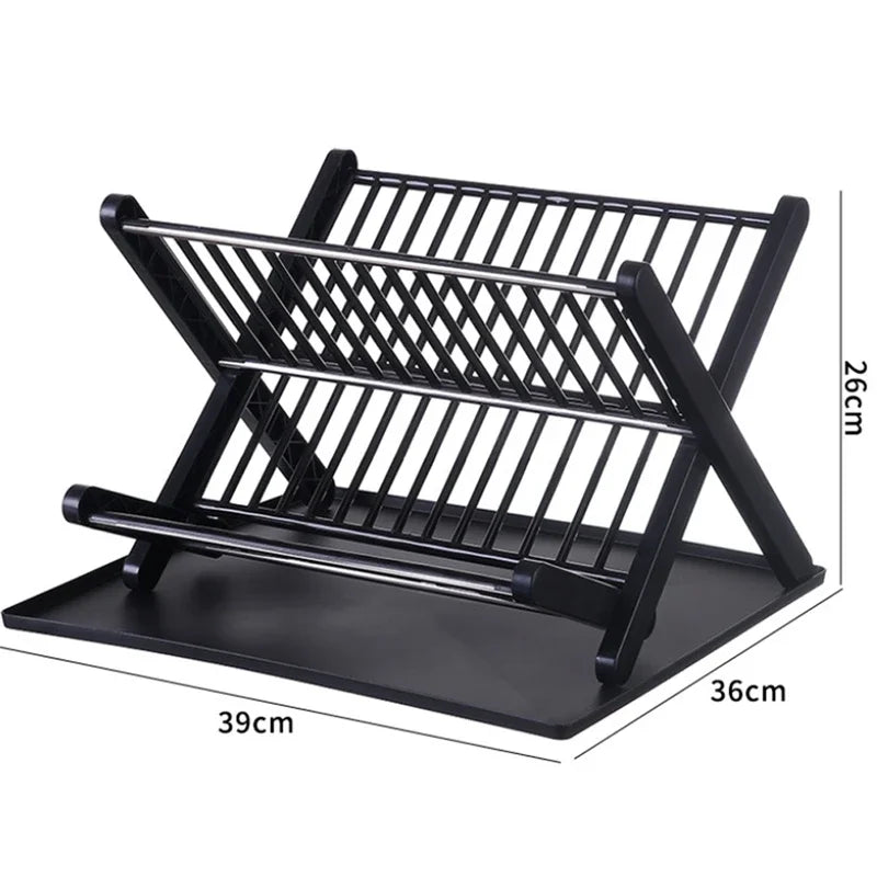 Adjustable Sink Drain Shelf - Kitchen Dish Drying Rack Organizer