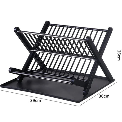 Adjustable Sink Drain Shelf - Kitchen Dish Drying Rack Organizer