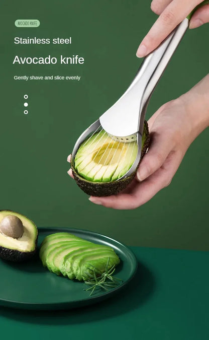 Avocado Slicer Tool - 3-in-1 Stainless Steel Fruit Cutter & Pitter