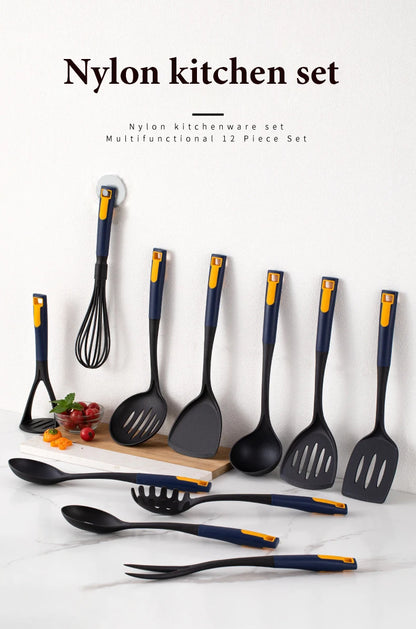 Heat Resistant Silicone Kitchen Utensils Set - Non-Stick Safe Cooking Tools