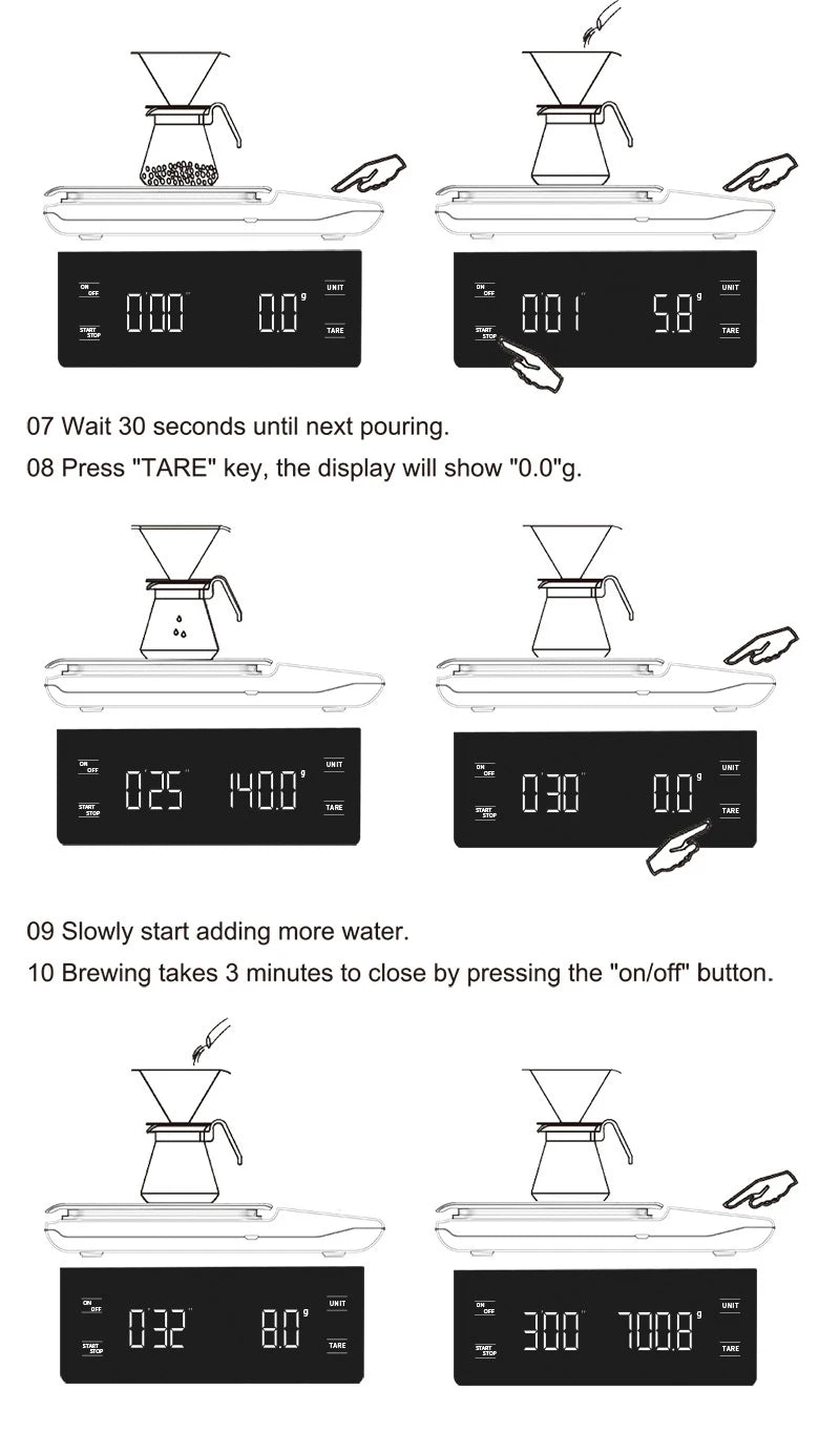 Digital 3kg/0.1g Kitchen Scale with Timer Balance for Precise Baking and Cooking- Kitchen Gadgets Accessories for Home Chefs