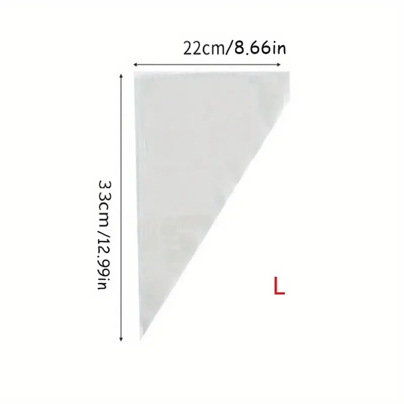 100PCS Disposable Pastry Bags - Extra Strong & Leak-Proof Piping Bags