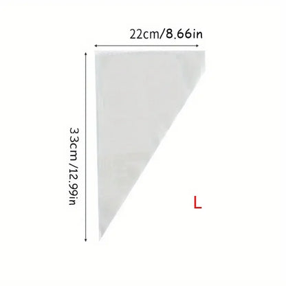 100PCS Disposable Pastry Bags - Extra Strong & Leak-Proof Piping Bags
