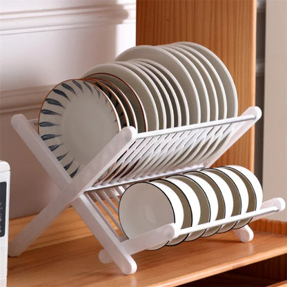 Adjustable Sink Drain Shelf - Kitchen Dish Drying Rack Organizer