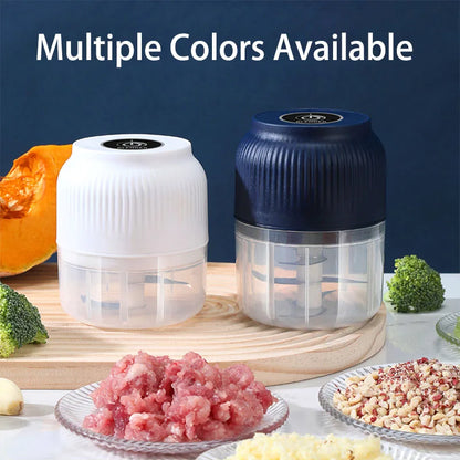 250ml Mini Electric Garlic Chopper - USB Rechargeable Wireless Food Processor