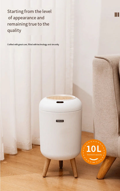 Smart Sensor Trash Can - 10L Automatic Touchless Kitchen Bin with Lid