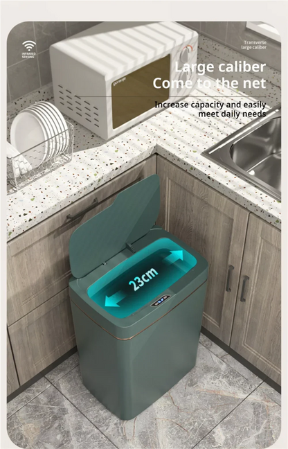 15L High-Quality Touchless Smart Sensor Trash Bin - Waterproof Automatic Waste Bin