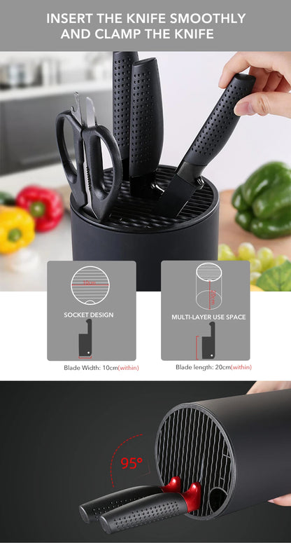 Removable Kitchen Knife Holder 22cm - Drainable Chef Knife Stand