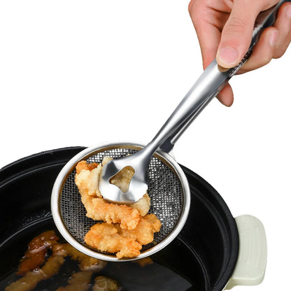 Stainless Steel Strainer Spoon - Multifunctional Oil Filter & Food Skimmer