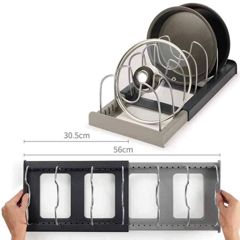 Adjustable Sink Drain Shelf - Kitchen Dish Drying Rack Organizer