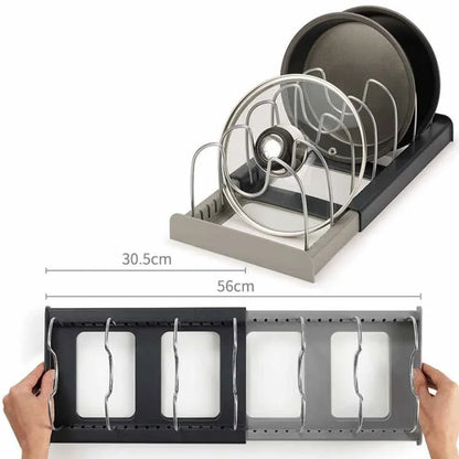 Adjustable Sink Drain Shelf - Kitchen Dish Drying Rack Organizer