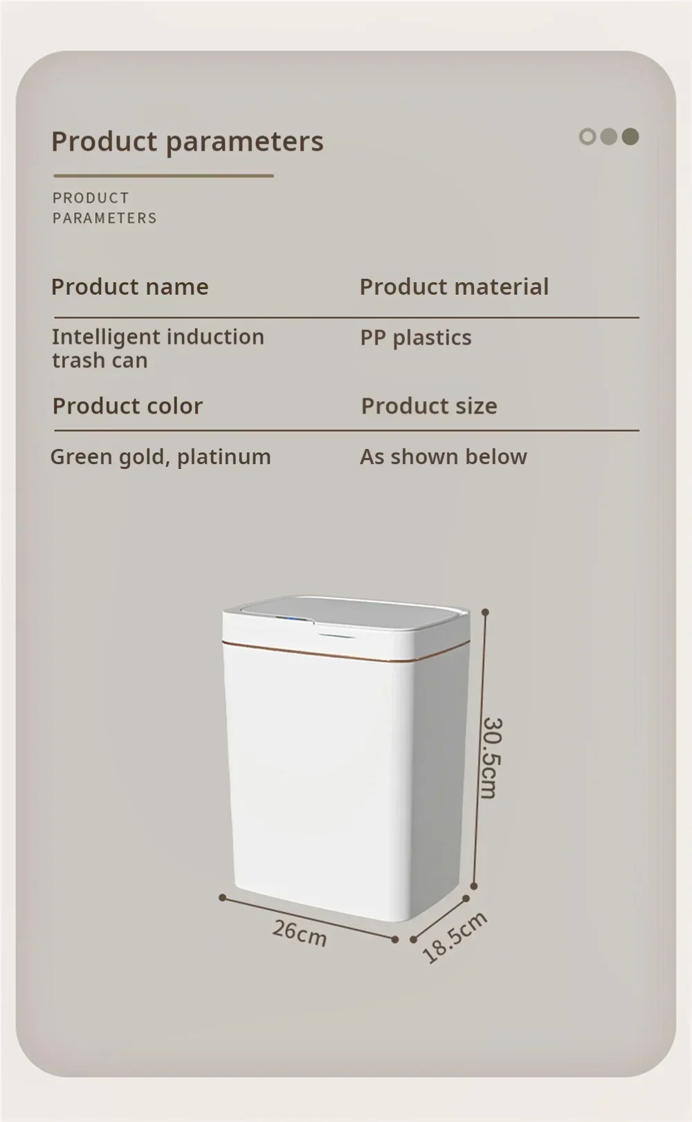15L High-Quality Touchless Smart Sensor Trash Bin - Waterproof Automatic Waste Bin