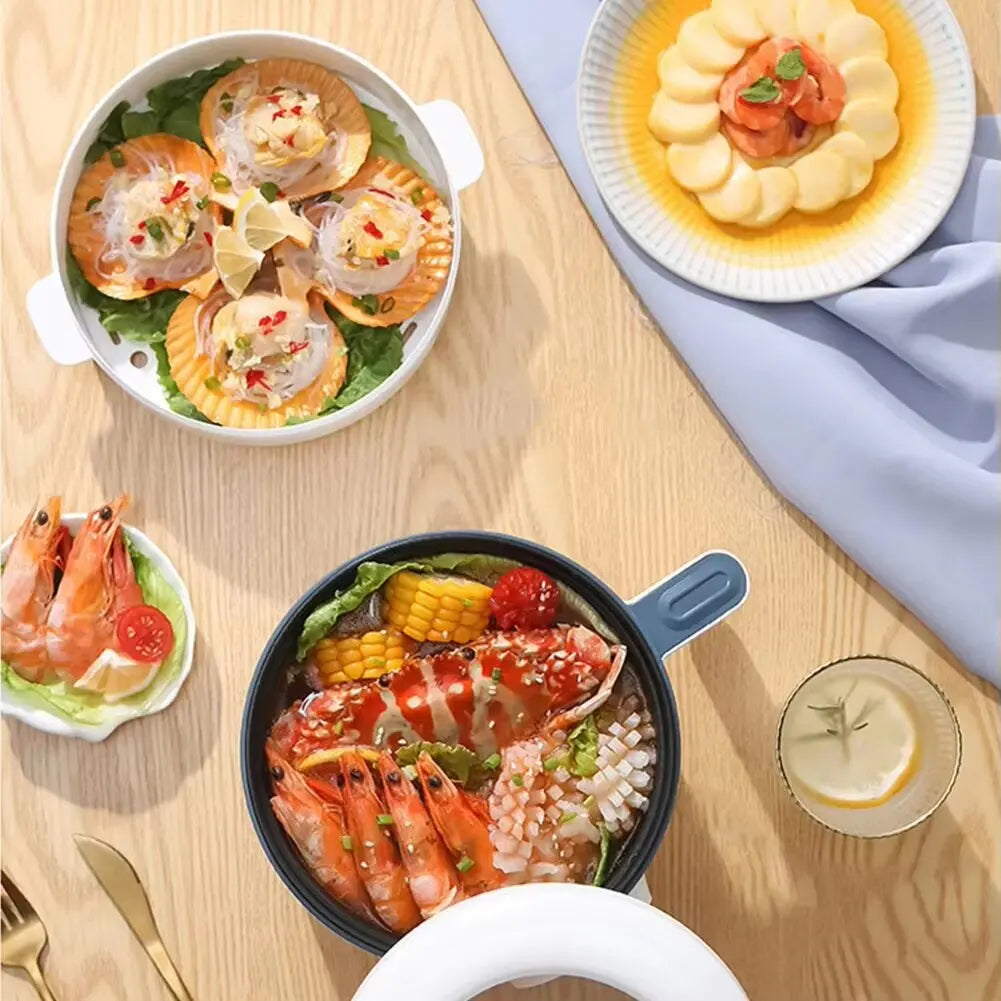 Multi-Function Electric Rice Cooker - Mini Hot Pot for 1-3 People