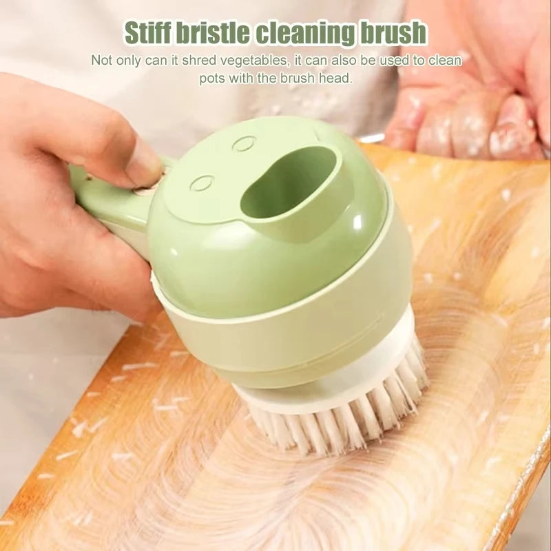 4-in-1 Electric Vegetable Cutter - Wireless Handheld Slicer for Garlic, Onions & More