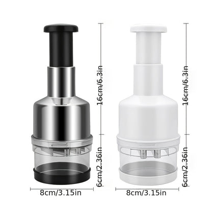 Manual Garlic Press - Multi-Functional Garlic Masher with 304 Stainless Steel Blades