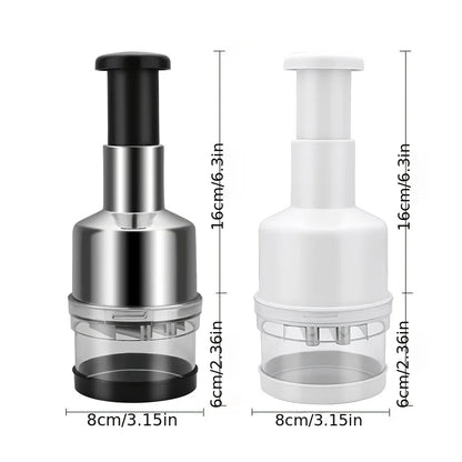 Manual Garlic Press - Multi-Functional Garlic Masher with 304 Stainless Steel Blades