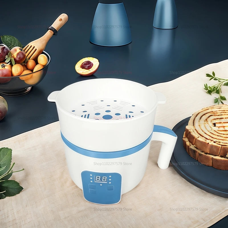 Electric Hot Pot Cooker for 1-2 People Multifunction Non-Stick Pan Stew Soup Rice Maker Electric Meal Appliance for Small