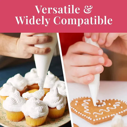 100PCS Disposable Pastry Bags - Extra Strong & Leak-Proof Piping Bags