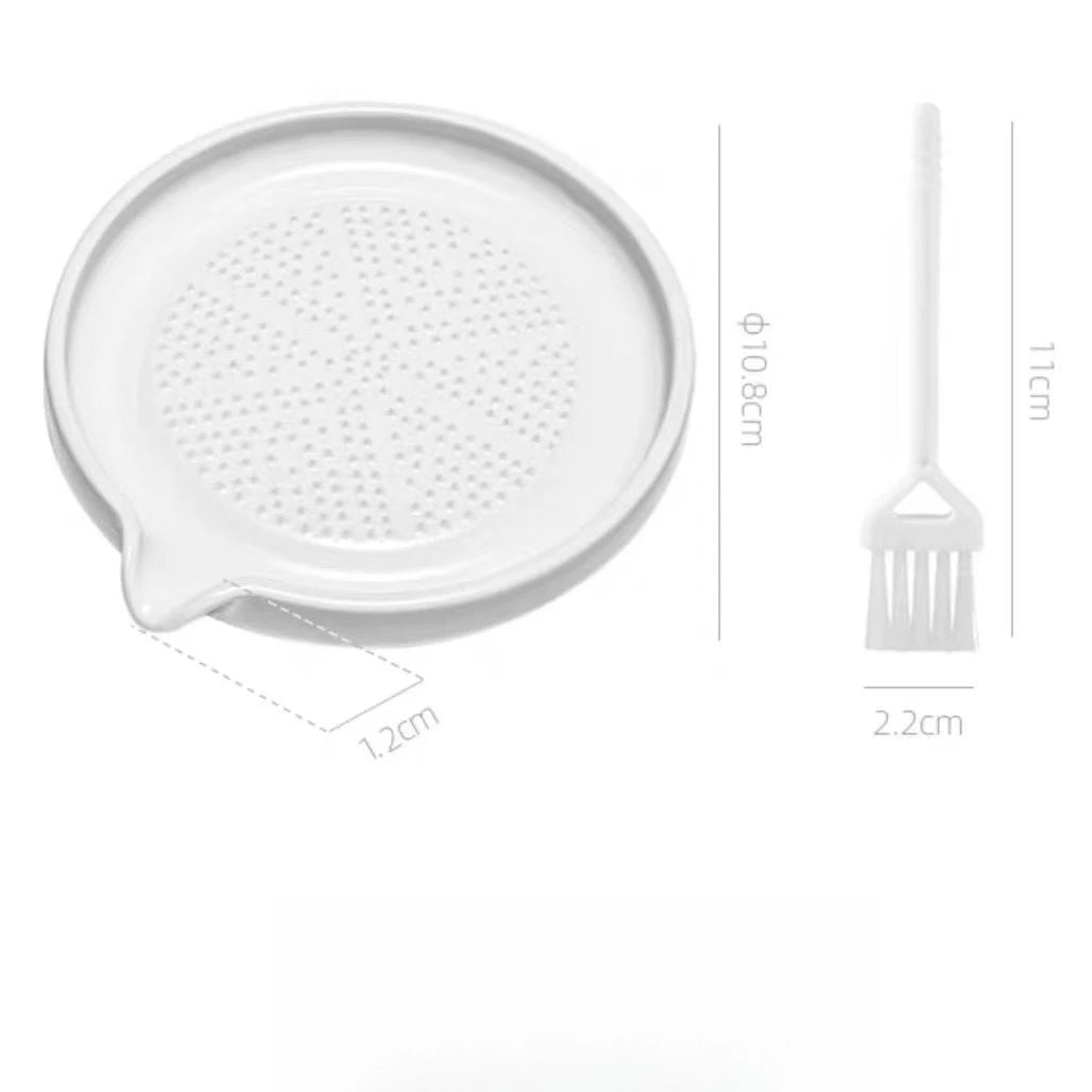 Ceramic Garlic Grinder - Manual Ginger Grater & Vegetable Grinder Kitchen Tool