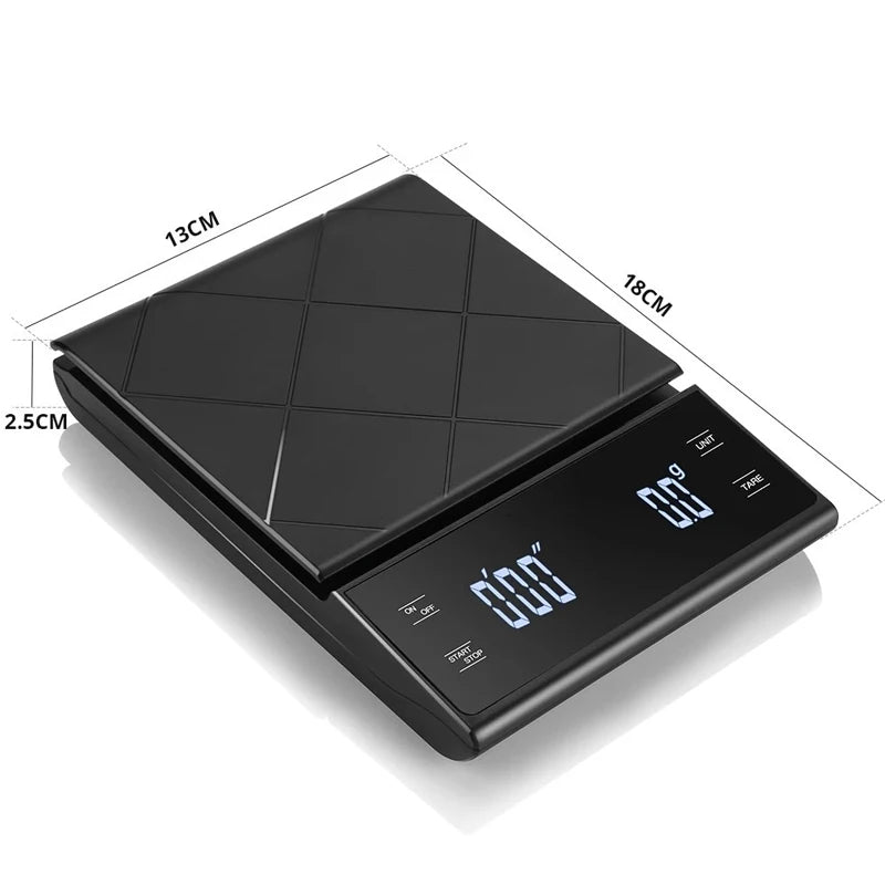 Digital 3kg/0.1g Kitchen Scale with Timer Balance for Precise Baking and Cooking- Kitchen Gadgets Accessories for Home Chefs