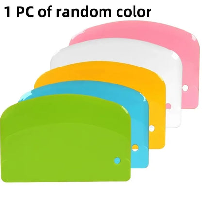 Plastic Dough Scraper & Cake Cream Spatula - Multi-Purpose Baking Tool