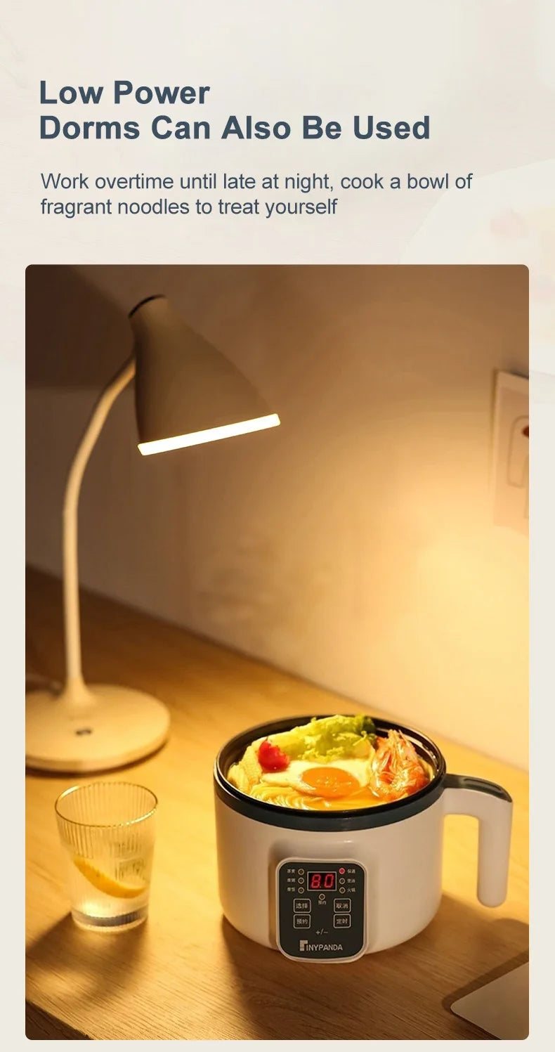 Multi-Function Electric Rice Cooker - Mini Hot Pot for 1-3 People