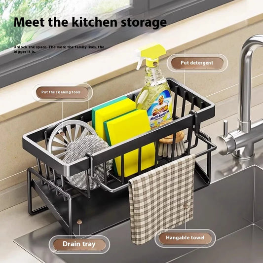 Sink Rack Organizer - Kitchen Storage Shelf Accessories & Solutions