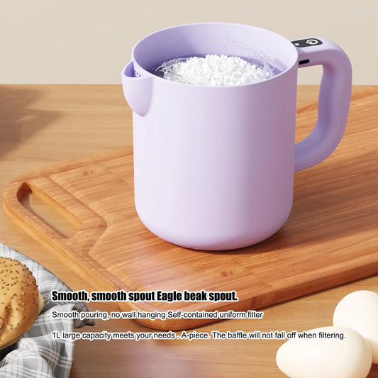 Electric Egg Beater 2 In 1 Cordless Handheld Mixer And Filter 1L Rice Washing Bowl Automatic Stirrer Kitchen Gadget For Stirring