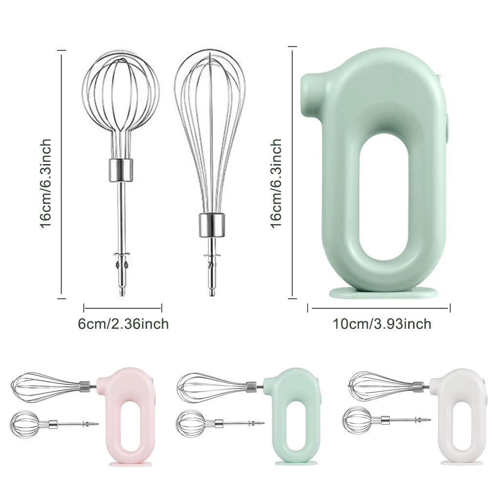 Egg Beater Electric Mixer Kitchen Gadget Quick Charging Battery-operating Convenience USB Charge Adjustable 4 Gears Pink