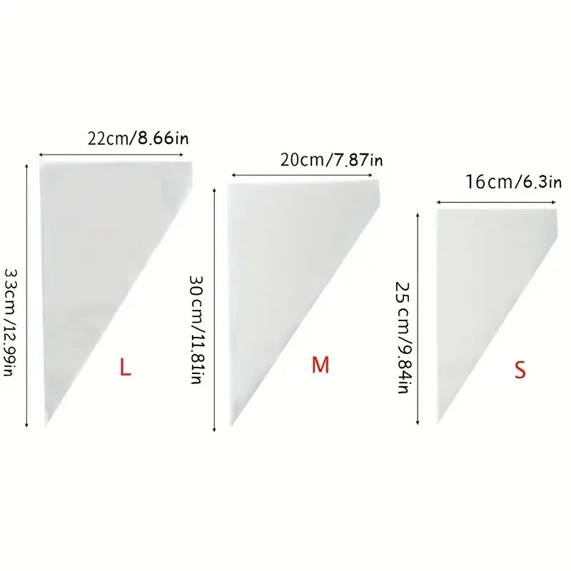 100PCS Disposable Pastry Bags - Extra Strong & Leak-Proof Piping Bags