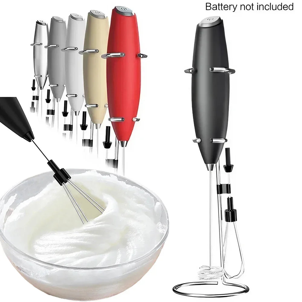 Electric Milk Frother - Handheld Mini Whisk for Coffee, Latte & Cappuccino
