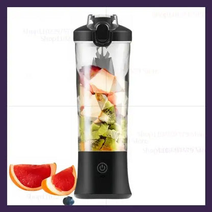 600ml Portable Blender - 4000mAh USB Rechargeable Smoothie Maker with 6 Blades