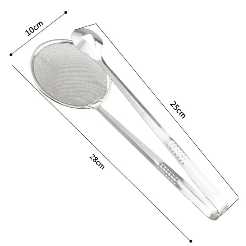 Stainless Steel Strainer Spoon - Multifunctional Oil Filter & Food Skimmer