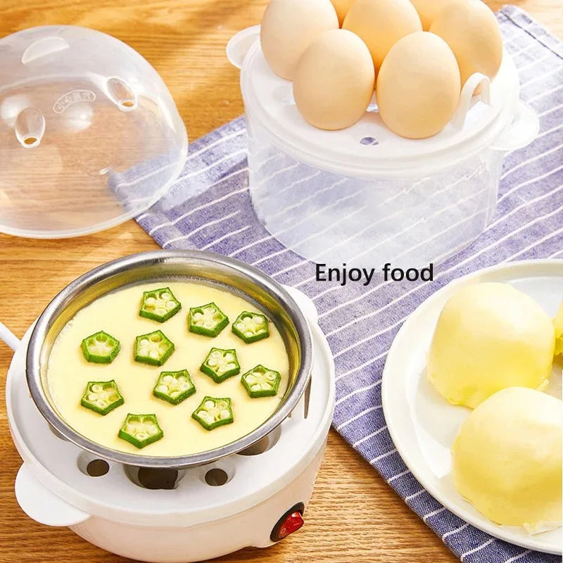 Electric Egg Cooker - Automatic Double Layer Steamer for Perfect Eggs Every Time