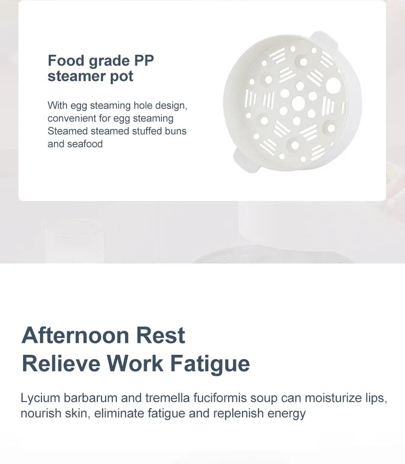 Multi-Function Electric Rice Cooker - Mini Hot Pot for 1-3 People