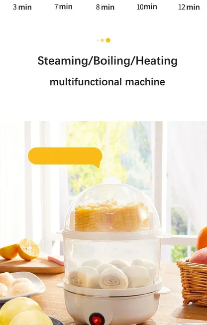Electric Egg Cooker - Automatic Double Layer Steamer for Perfect Eggs Every Time
