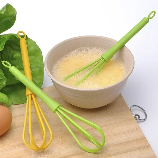 Manual Egg Whisk Hand Mixer - Plastic Kitchen Baking Tool